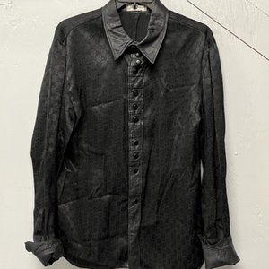 ONE OF A KIND Handmade LA RIGA Melrose Goth Leather Buttoned Shirt - L or XL